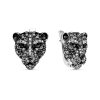 Серьги английский замок из серебра 925 с фианитом