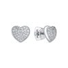 Серьги пусеты из серебра 925 с фианитом