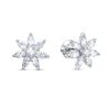 Серьги пусеты из серебра 925 с фианитом