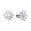 Серьги пусеты из серебра 925 с фианитом