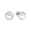 Серьги пусеты из серебра 925 с фианитом