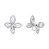 Серьги пусеты из серебра 925 с фианитом
