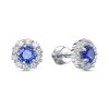 Серьги пусеты из серебра 925 с фианитом