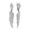 Серьги английский замок из серебра 925 с фианитом