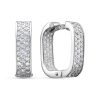 Серьги конго из серебра 925 с фианитом
