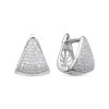 Серьги английский замок из серебра 925 с фианитом