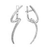 Серьги английский замок из серебра 925 с фианитом