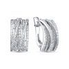 Серьги английский замок из серебра 925 с фианитом