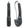 Серьги булавка из серебра 925 с фианитом