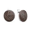 Серьги английский замок из серебра 925 с фианитом