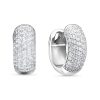 Серьги английский замок из серебра 925 с фианитом
