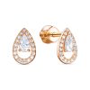 Серьги пусеты из серебра 925 с фианитом