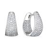 Серьги английский замок из серебра 925 с фианитом