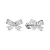 Серьги пусеты из серебра 925 с фианитом