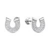 Серьги пусеты из серебра 925 с фианитом