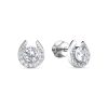 Серьги пусеты из серебра 925 с фианитом