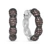 Серьги английский замок из серебра 925 с фианитом