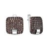Серьги английский замок из серебра 925 с фианитом