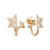 Серьги пусеты из серебра 925 с фианитом