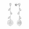 Серьги пусеты из серебра 925 с фианитом