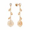 Серьги пусеты из серебра 925 с фианитом
