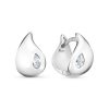 Серьги английский замок из серебра 925 с фианитом