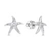 Серьги пусеты из серебра 925 с фианитом