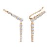 Серьги каффы из серебра 925 с фианитом