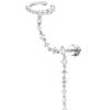 Серьга пусеты из серебра 925 с фианитом