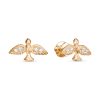 Серьги пусеты из серебра 925 с фианитом