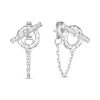 Серьги пусеты из серебра 925 с фианитом