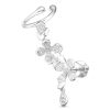 Серьга пусеты из серебра 925 с фианитом