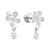 Серьги пусеты из серебра 925 с фианитом