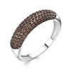 Кольцо классическое из серебра 925 с фианитом