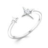 Кольцо классическое из серебра 925 с фианитом
