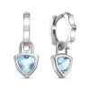 Серьги английский замок из серебра 925 с топазом