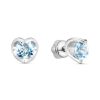 Серьги пусеты из серебра 925 с топазом