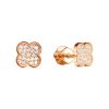 Серьги пусеты из серебра 925 с фианитом
