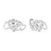 Серьги пусеты из серебра 925 с фианитом