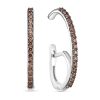 Серьги английский замок из серебра 925 с фианитом