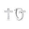 Серьги английский замок из серебра 925 с фианитом