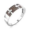 Кольцо классическое из серебра 925 с фианитом