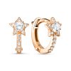 Серьги английский замок из серебра 925 с фианитом