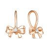 Серьги французский замок из серебра 925 с фианитом